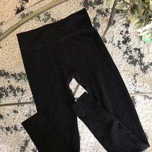Knit detail leggings - fleece lined!